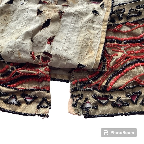 1920’s Antique Fully Beaded Jabot Collar - Picture 3 of 3